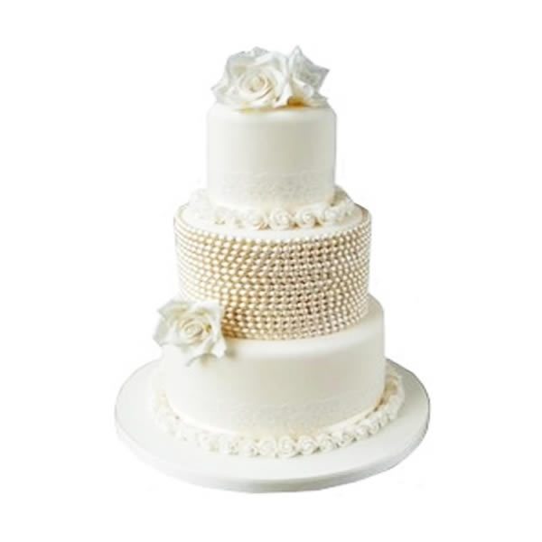 Pearl Decadence Wedding Cake